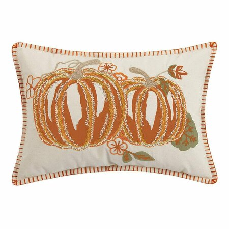 PUESTA EN ESCENA 14 x 20 in. Pumpkin Duo Emb Poly Filled Pillow PU3678880